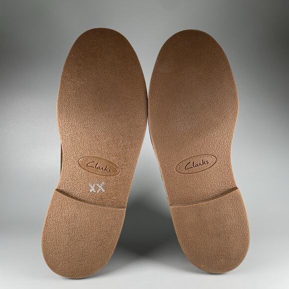 Clarks Bushacre Mens Size 11 Brown Leather Chukka Ankle Boots Lace Up Casual GUC - Picture 4 of 9